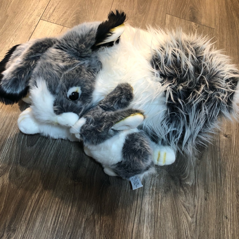 Costco mama & baby lop eared bunny rabbit XL plush stuffed animal